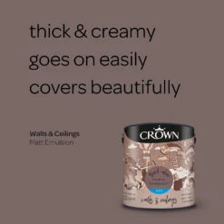 Crown Matt Emulsion Paint Country Farmhouse - 2.5L -Crown 13807008 1974963776218142