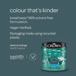 Crown Matt Emulsion Paint Endeavour - 2.5L -Crown 13807011 3894963784082189