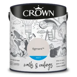 Crown Matt Emulsion Paint Figment - 2.5L -Crown 13807013 1384963786229283