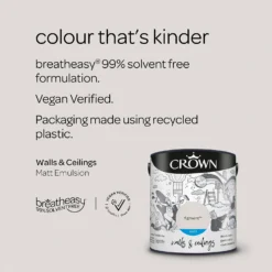 Crown Matt Emulsion Paint Figment - 2.5L -Crown 13807013 1934963786045884