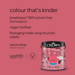 Crown Matt Emulsion Paint Heartsoul - 2.5L -Crown 13807015 2134964025579117