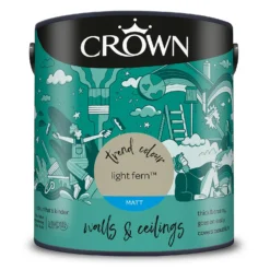 Crown Matt Emulsion Paint Light Fern - 2.5L -Crown 13807017 1044964047097634