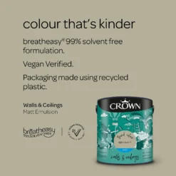 Crown Matt Emulsion Paint Light Fern - 2.5L -Crown 13807017 1934964046940632