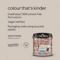 Crown Matt Emulsion Paint Linen Blend - 2.5L -Crown 13807018 1884964048151606