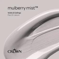 Crown Matt Emulsion Paint Mulberry Mist - 2.5L 17 Crown Matt Emulsion Paint Mulberry Mist - 2.5L -Crown 13807021 4774964048975085