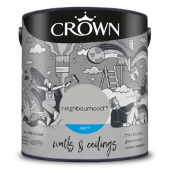 Crown Matt Emulsion Paint Neighbourhood - 2.5L -Crown 13807022 1374964053244457