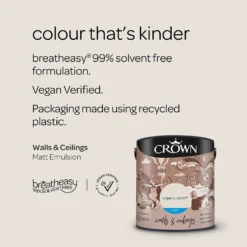 Crown Matt Emulsion Paint Organic Cloth - 2.5L -Crown 13807023 1364964054618955