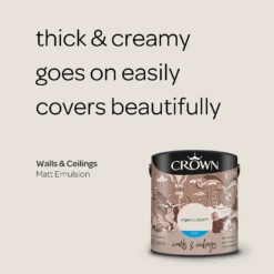Crown Matt Emulsion Paint Organic Cloth - 2.5L -Crown 13807023 4094964054534550