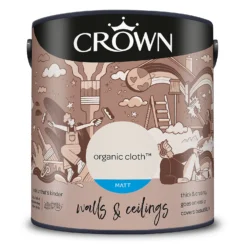 Crown Matt Emulsion Paint Organic Cloth - 2.5L -Crown 13807023 5304964054947815