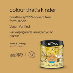 Crown Matt Emulsion Paint Overjoyed - 2.5L -Crown 13807025 1804964055431952