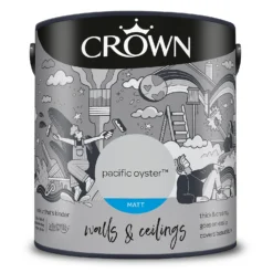 Crown Matt Emulsion Paint Pacific Oyster - 2.5L 19 Crown Matt Emulsion Paint Pacific Oyster - 2.5L -Crown 13807026 1454964056559760