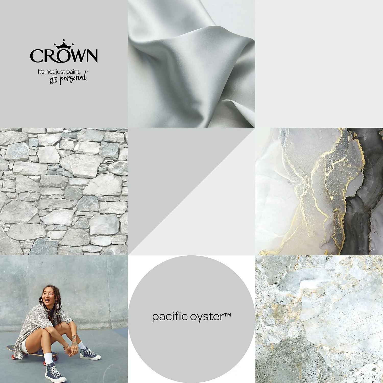 Crown Matt Emulsion Paint Pacific Oyster - 2.5L 8 Crown Matt Emulsion Paint Pacific Oyster - 2.5L - Image 6