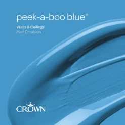 Crown Matt Emulsion Paint Peek-a-Boo Blue - 2.5L -Crown 13807030 1704964056372881