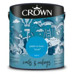 Crown Matt Emulsion Paint Peek-a-Boo Blue - 2.5L -Crown 13807030 2104964056502799