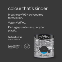 Crown Matt Emulsion Paint Rebel - 2.5L -Crown 13807032 5014964058077760