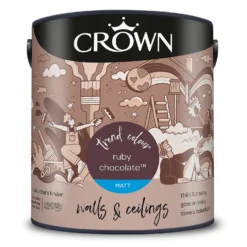 Crown Matt Emulsion Paint Ruby Chocolate - 2.5L 19 Crown Matt Emulsion Paint Ruby Chocolate - 2.5L -Crown 13807035 1644964059760466