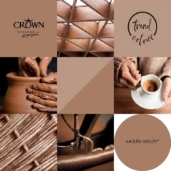 Crown Matt Emulsion Paint Saddle Stitch - 2.5L -Crown 13807036 1764964062832895