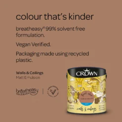 Crown Matt Emulsion Paint Saddle Stitch - 2.5L -Crown 13807036 7074964062791696