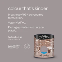 Crown Matt Emulsion Paint Spring Heather - 2.5L 15 Crown Matt Emulsion Paint Spring Heather - 2.5L -Crown 13807040 5884964076953460