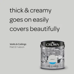 Crown Matt Emulsion Paint Taffeta - 2.5L -Crown 13807041 1694964077654365