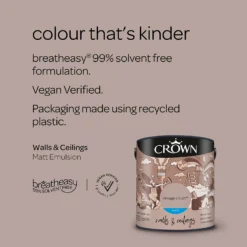 Crown Matt Emulsion Paint Vintage Crush - 2.5L -Crown 13807043 3944964079680280