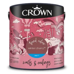 Crown Matt Emulsion Paint Winter Cherry - 2.5L -Crown 13807044 3244964080610325