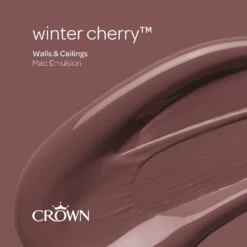 Crown Matt Emulsion Paint Winter Cherry - 2.5L -Crown 13807044 4464964080530660