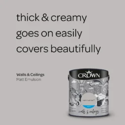 Crown Matt Emulsion Paint Warm Winter - 2.5L -Crown 13807045 7074964080005579