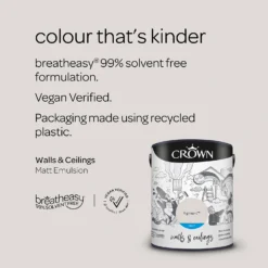 Crown Matt Emulsion Paint Figment - 5L 15 Crown Matt Emulsion Paint Figment - 5L -Crown 13807051 1464963786843020