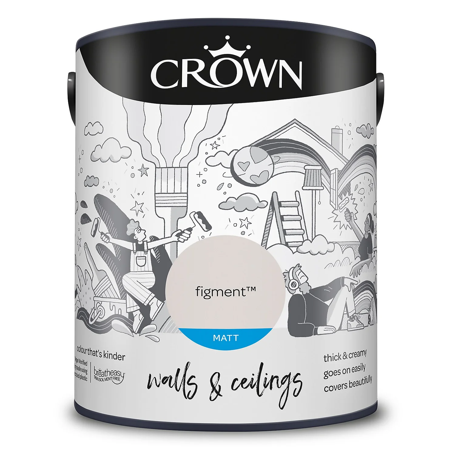 Crown Matt Emulsion Paint Figment - 5L 11 Crown Matt Emulsion Paint Figment - 5L - Image 9