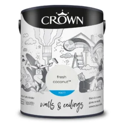 Crown Matt Emulsion Paint Fresh Coconut - 5L -Crown 13807052 3504964025182964