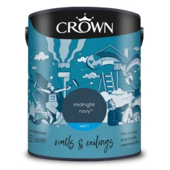Crown Matt Emulsion Paint Midnight Navy - 5L -Crown 13807053 1024964051608905
