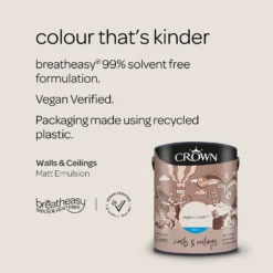 Crown Matt Emulsion Paint Organic Cloth - 5L -Crown 13807055 3354964055393471