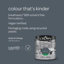 Crown Silk Emulsion Paint Aftershow - 2.5L -Crown 13807082 3094964088093840
