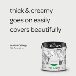 Crown Silk Emulsion Paint Fresh Coconut - 2.5L 14 Crown Silk Emulsion Paint Fresh Coconut - 2.5L -Crown 13807083 1724964088861441