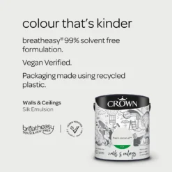 Crown Silk Emulsion Paint Fresh Coconut - 2.5L 15 Crown Silk Emulsion Paint Fresh Coconut - 2.5L -Crown 13807083 1914964088898161