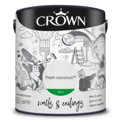 Crown Silk Emulsion Paint Fresh Coconut - 2.5L 19 Crown Silk Emulsion Paint Fresh Coconut - 2.5L -Crown 13807083 4014964089044666