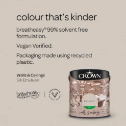 Crown Silk Emulsion Paint Linen Blend - 2.5L -Crown 13807085 9834963841095218