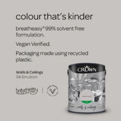 Crown Silk Emulsion Paint Cloud Burst - 5L 15 Crown Silk Emulsion Paint Cloud Burst - 5L -Crown 13807092 1714964088499533