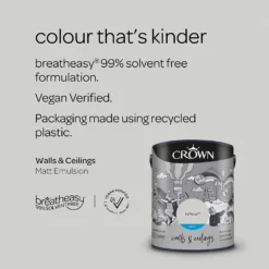 Crown Matt Emulsion Paint Taffeta - 5L 15 Crown Matt Emulsion Paint Taffeta - 5L -Crown 13807733 1444964090272143